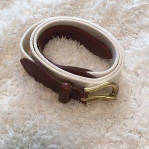 COACH Cotton and Leather Belt